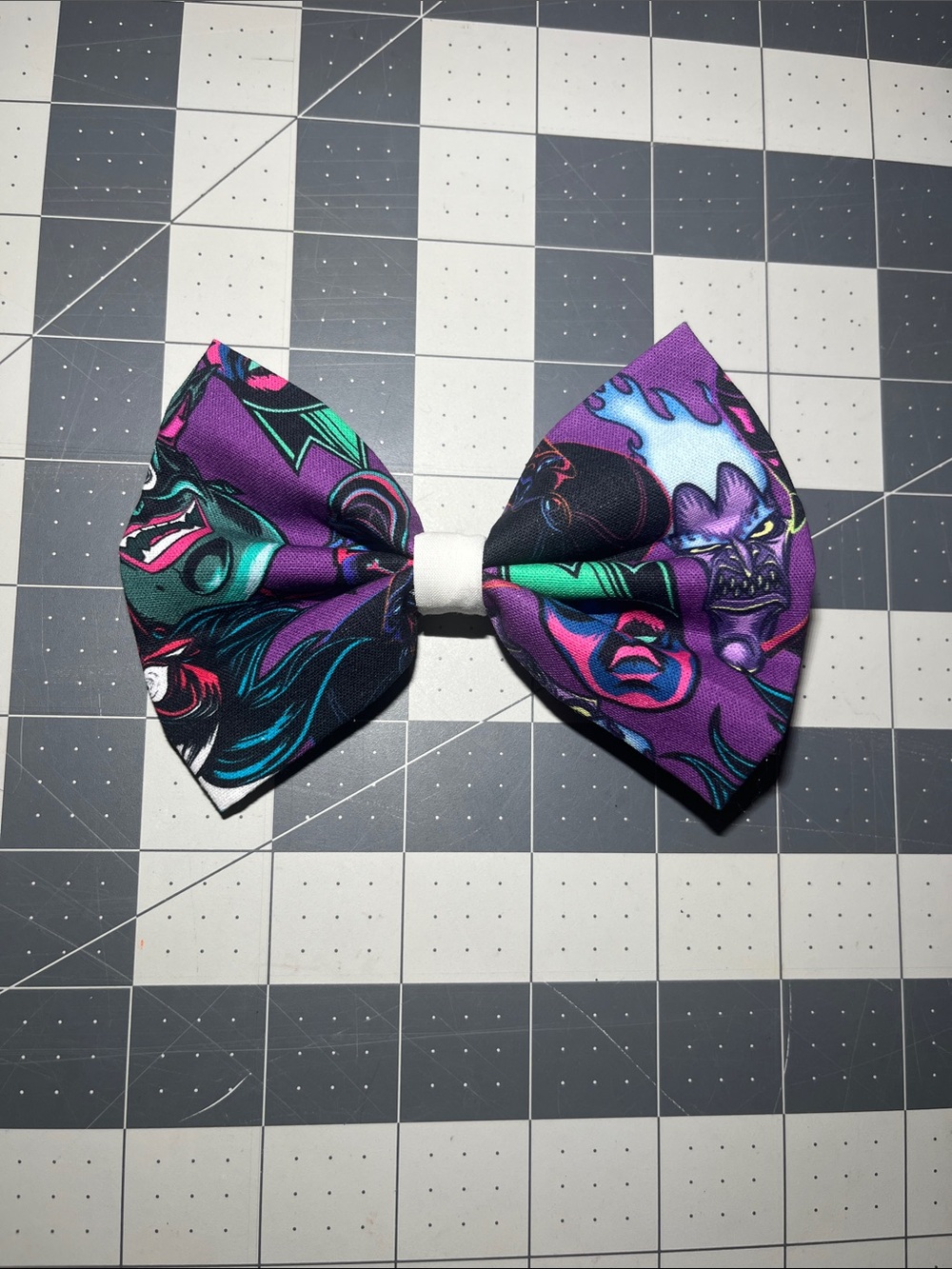 Villains purple hair bow